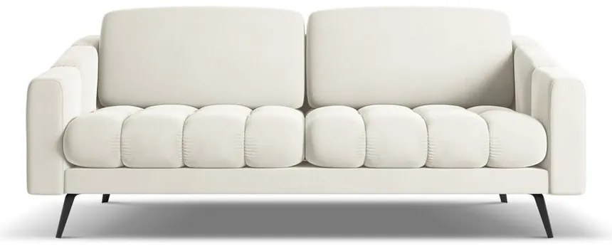 Fehér bársony kanapé 202 cm Nalu – Makamii