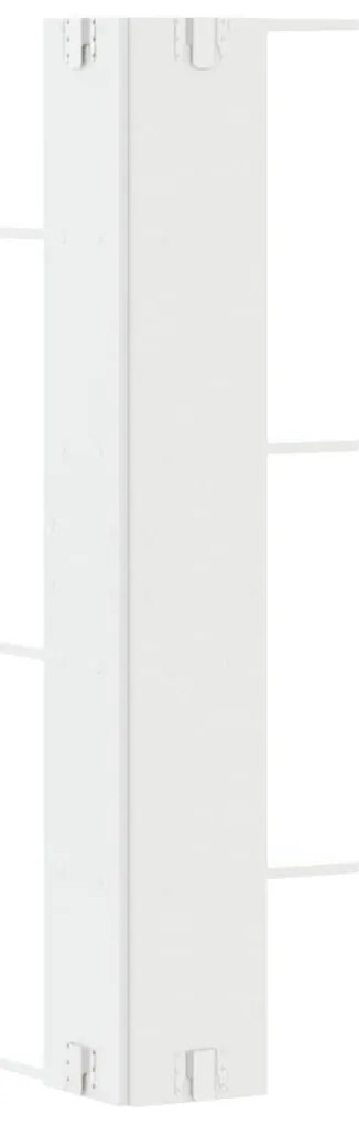 fehér szerelt fa fali sarokpolc 36,5 x 36,5 x 140 cm
