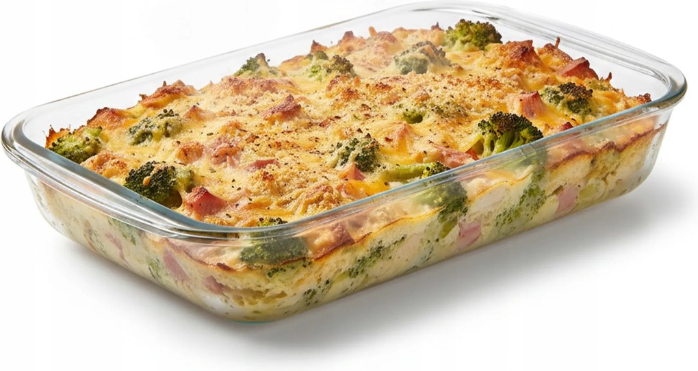 Hőálló Edény Kicsi 1,5L Téglalap Alakú Üveg Sütéshez