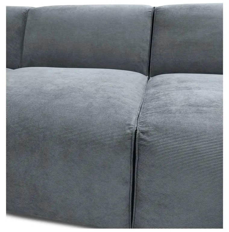 Szürke kordbársony sarokkanapé (bal oldali) Sting – Scandic