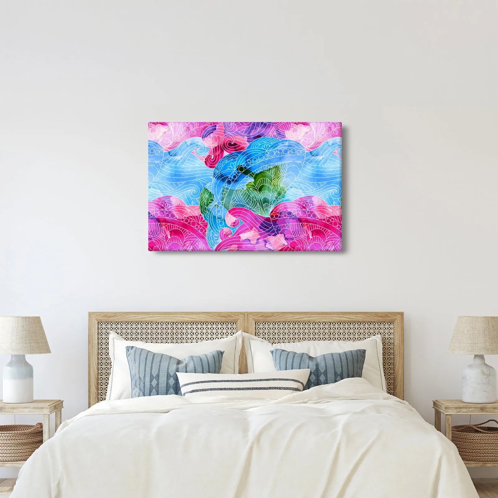 Kép - Színes hullámok (90x60 cm)