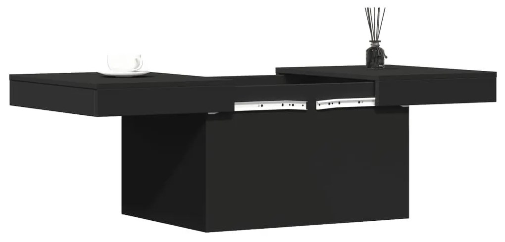 Fekete szerelt fa dohányzóasztal 100 x 55 x 40 cm