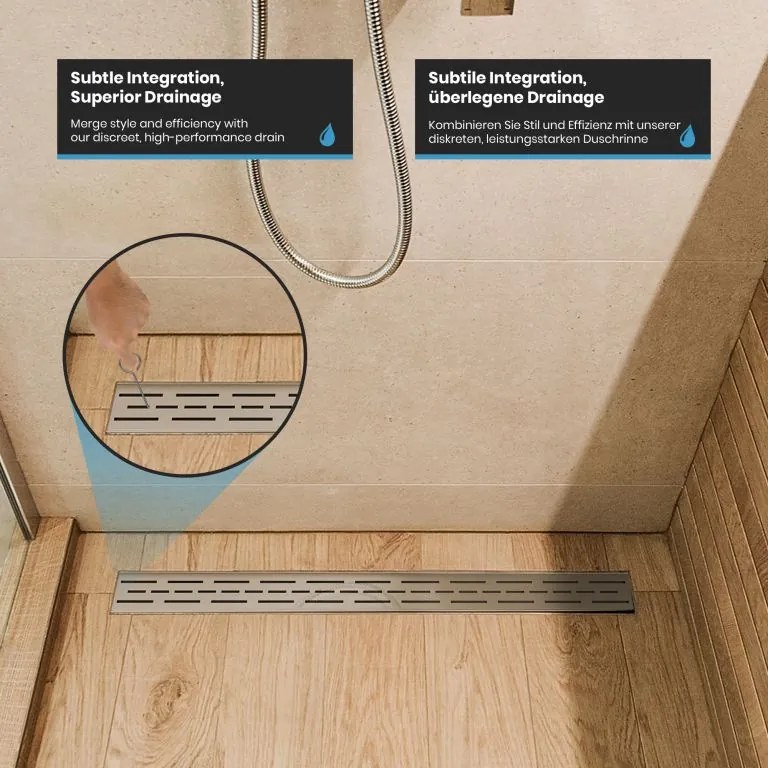 Aquamarin Zuhanyzó padlólemez megszakított mintával 110 cm