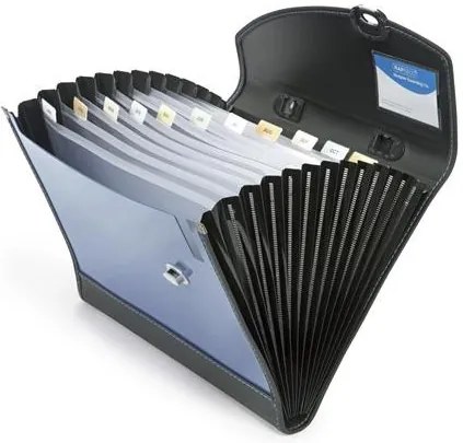 Harmonikamappa, A4+, PP, 13 rekeszes, RAPESCO, kék (IR0681)