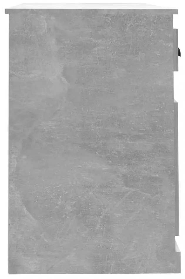 betonszürke szerelt fa íróasztal fiókkal 115x50x75 cm