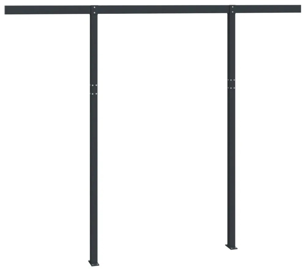 antracitszürke vas napellenzőrúdszett 300 x 245 cm