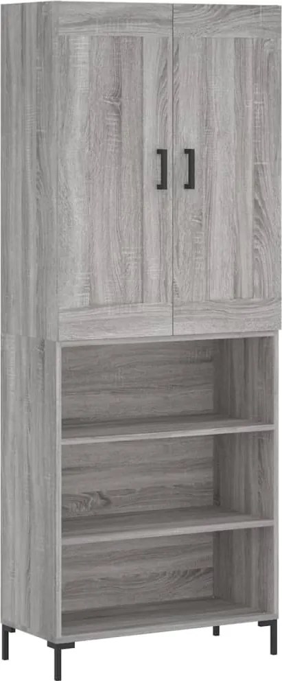 vidaXL szürke sonoma szerelt fa magasszekrény 69,5 x 34 x 180 cm
