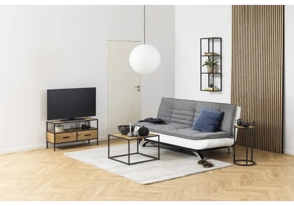 SARON dohányzóasztal tölgy/fekete