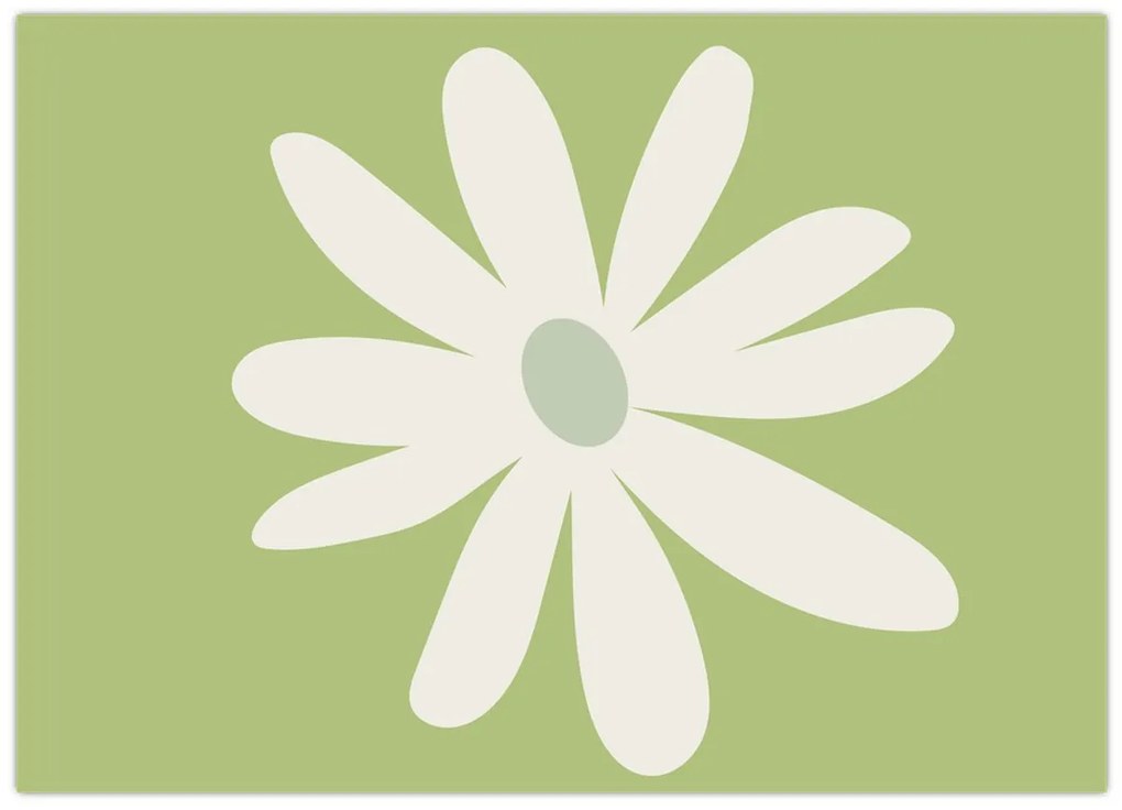 Kép - Hippik, zöld virágok N⁰2 (70x50 cm)