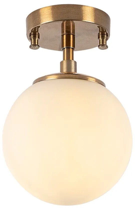 Fehér-sárgaréz színű mennyezeti lámpa üveg búrával ø 15 cm Atmaca – Opviq lights