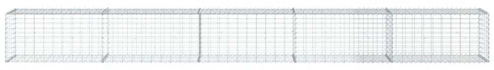 horganyzott vas gabion kosár fedéllel 500 x 50 x 50 cm