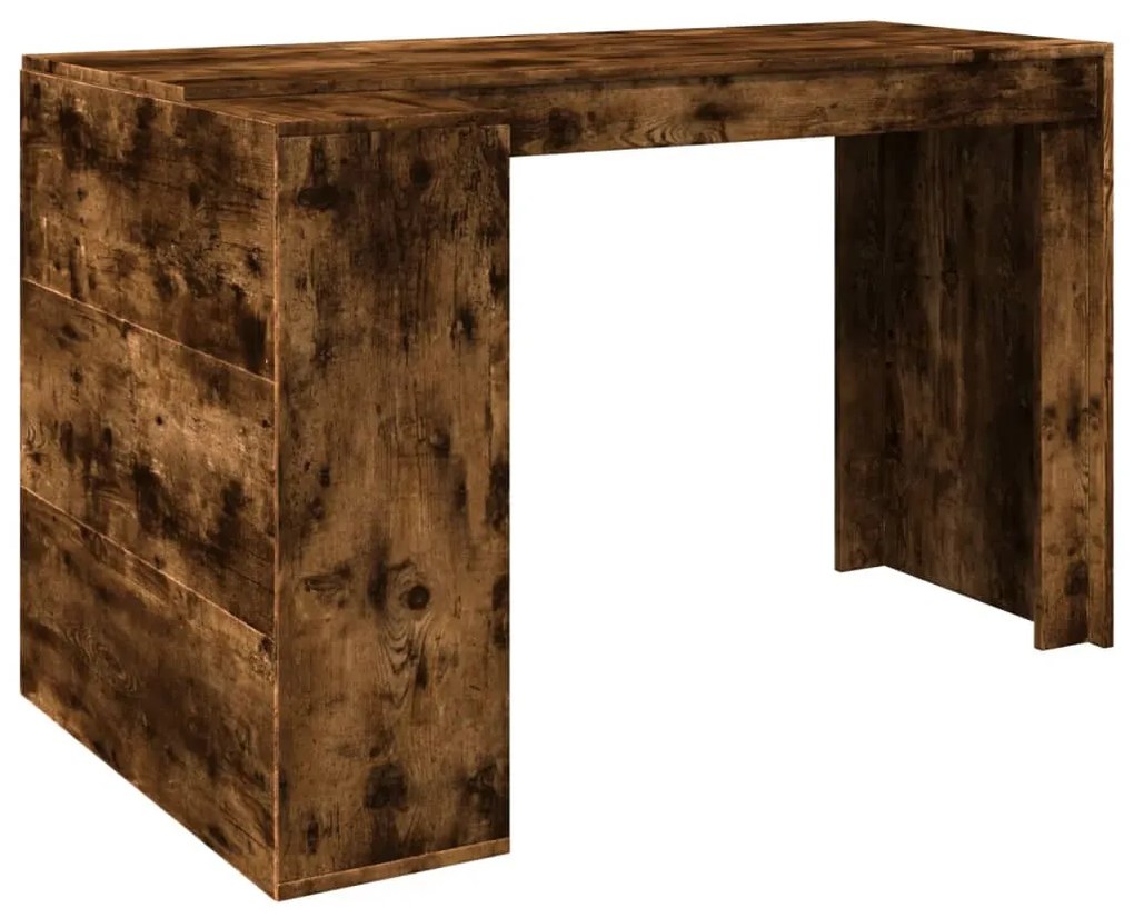 füstös tölgy színű szerelt fa irodai asztal 123,5x73,5x75 cm