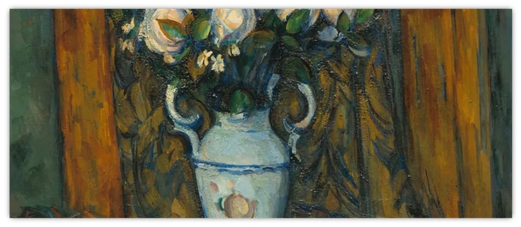 Kép - Paul Cézanne, Vase of Flowers, reprodukciók (120x50 cm)