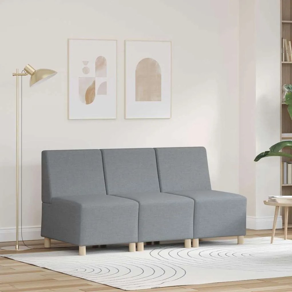Karfa Nélküli Modularis Kanapé Egység 3 pcs Világosszürke
