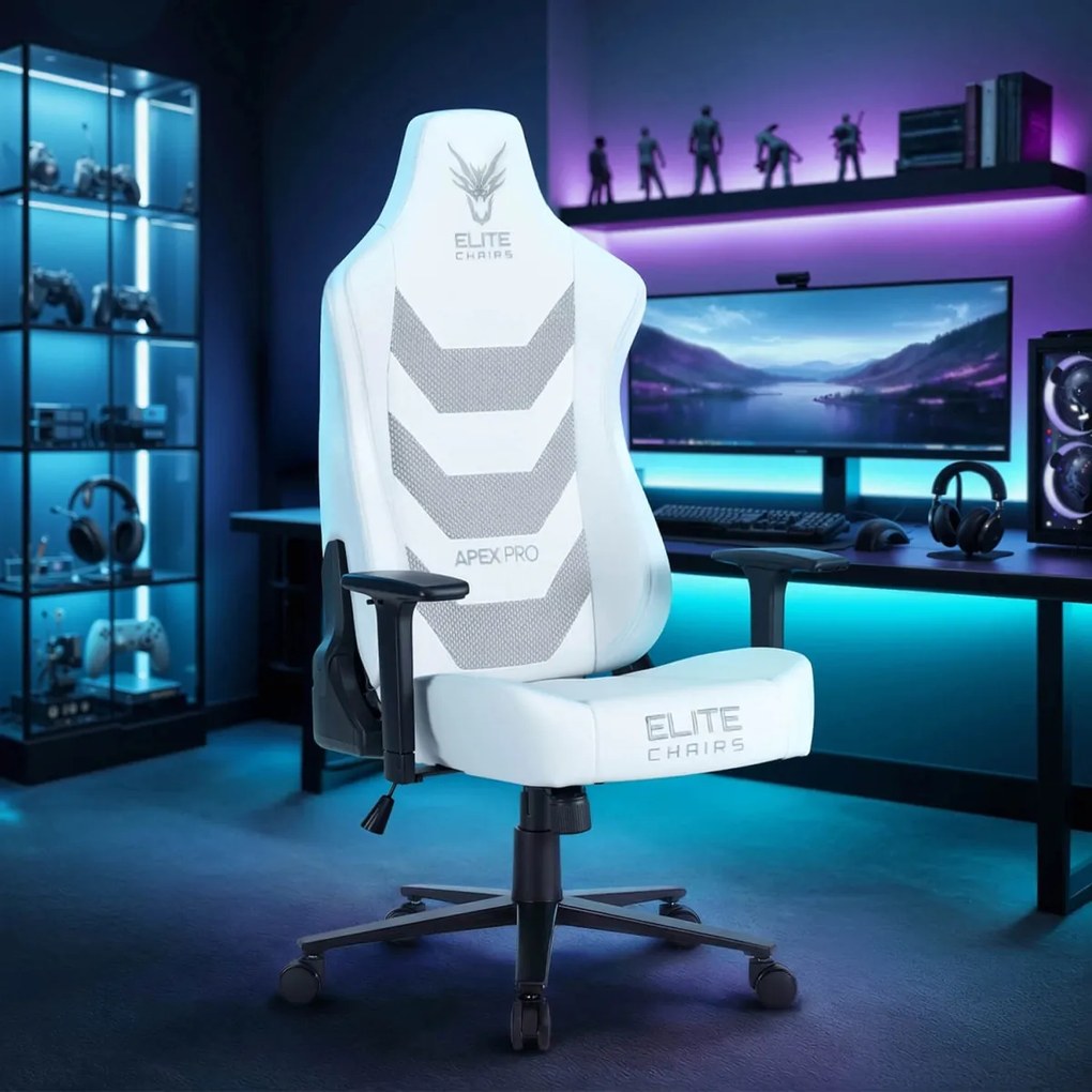 Gaming forgószék fehér színben APEX