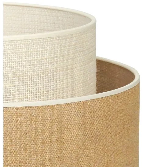 Duolla - Állólámpa YUTE BOHO 1xE27/15W/230V átm. 45 cm barna/krémes