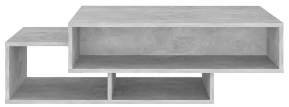 betonszürke szerelt fa dohányzóasztal 105 x 55 x 32 cm