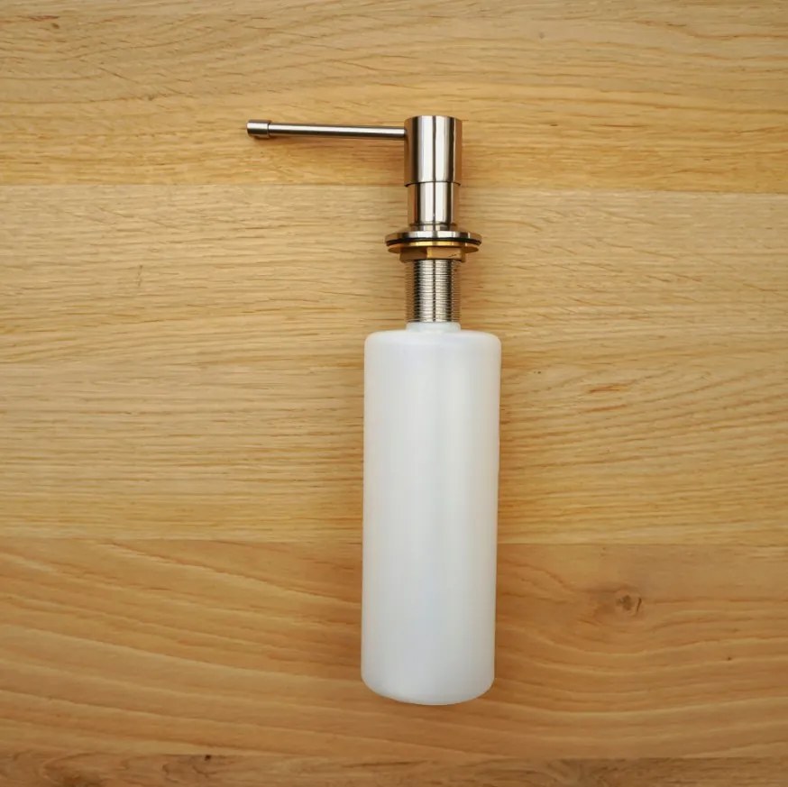 Mosogató minőségi felső, mosogatószer adagoló mosogatóhoz 400ml, acél, SKQ-DOZL-IX