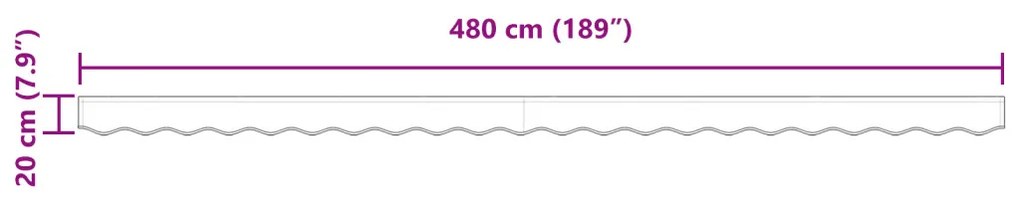 Napellenző Volán 5 m-es Kerethez Piros 4.8x0.2 m