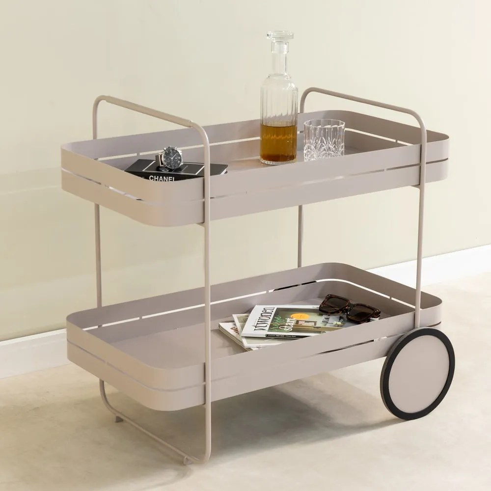 Fém gurulós zsúrkocsi 74x42 cm Gin &amp; Trolley – Spinder Design