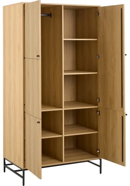 OLIVIA gardróbszekrény 99x200 cm, tölgy