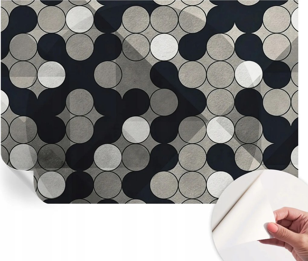 Öntapadós fotótapéta Divatos geometrikus körök 152x104 cm