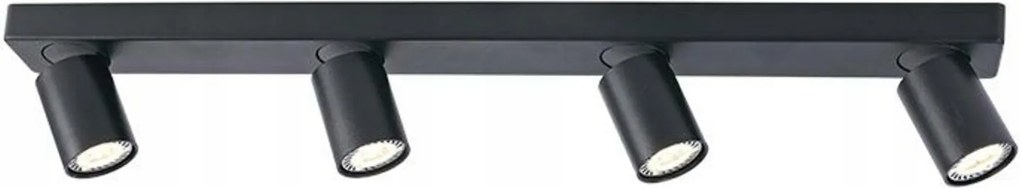 Aca Lighting fali spotlámpa 4XGU10 fekete alumínium 76X7X11CM Elitis