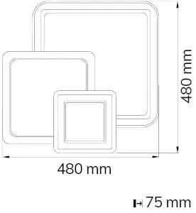 Wofi 11860 - LED Dimmelhető mennyezeti lámpa MOLA LED/36W/230V 3000-5500K + távirányító