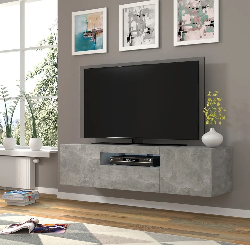 AURA TV-állvány 150 cm, beton színben