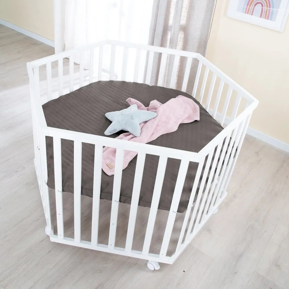 Fehér gurulós járóka állítható magassággal – Roba