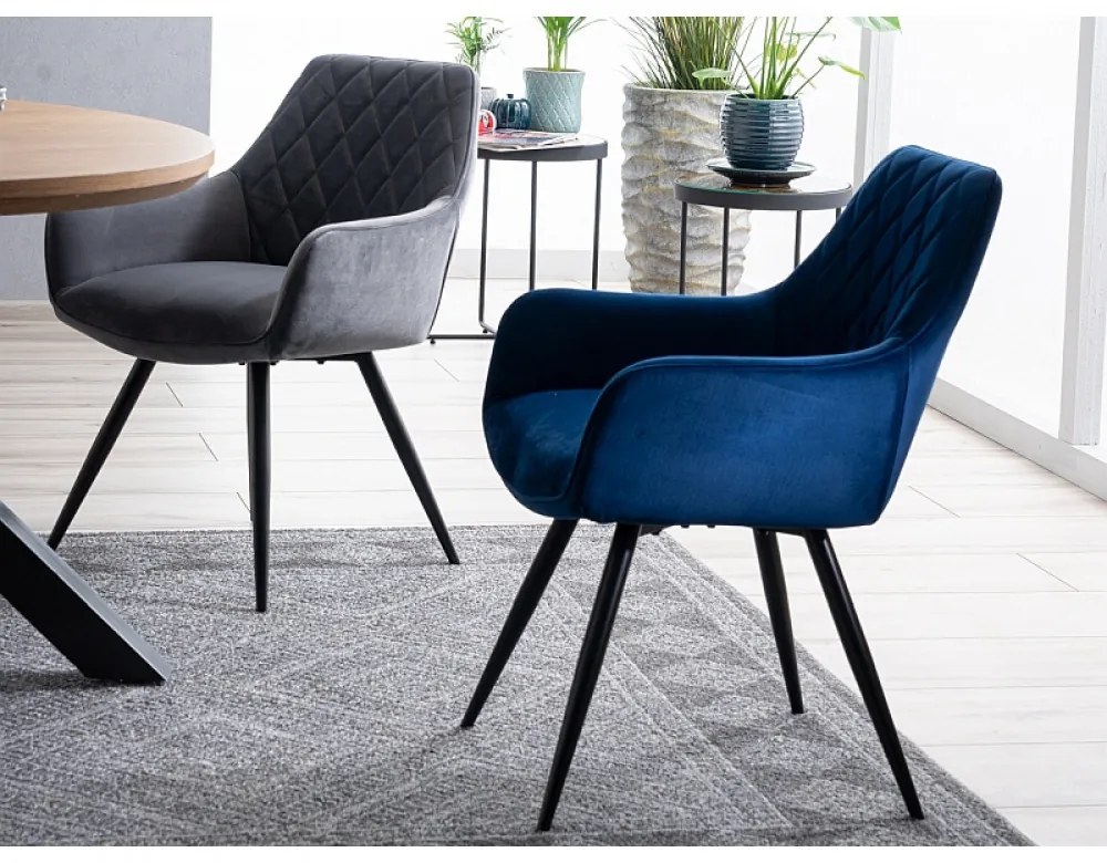 Linea Velvet karosszék szürke