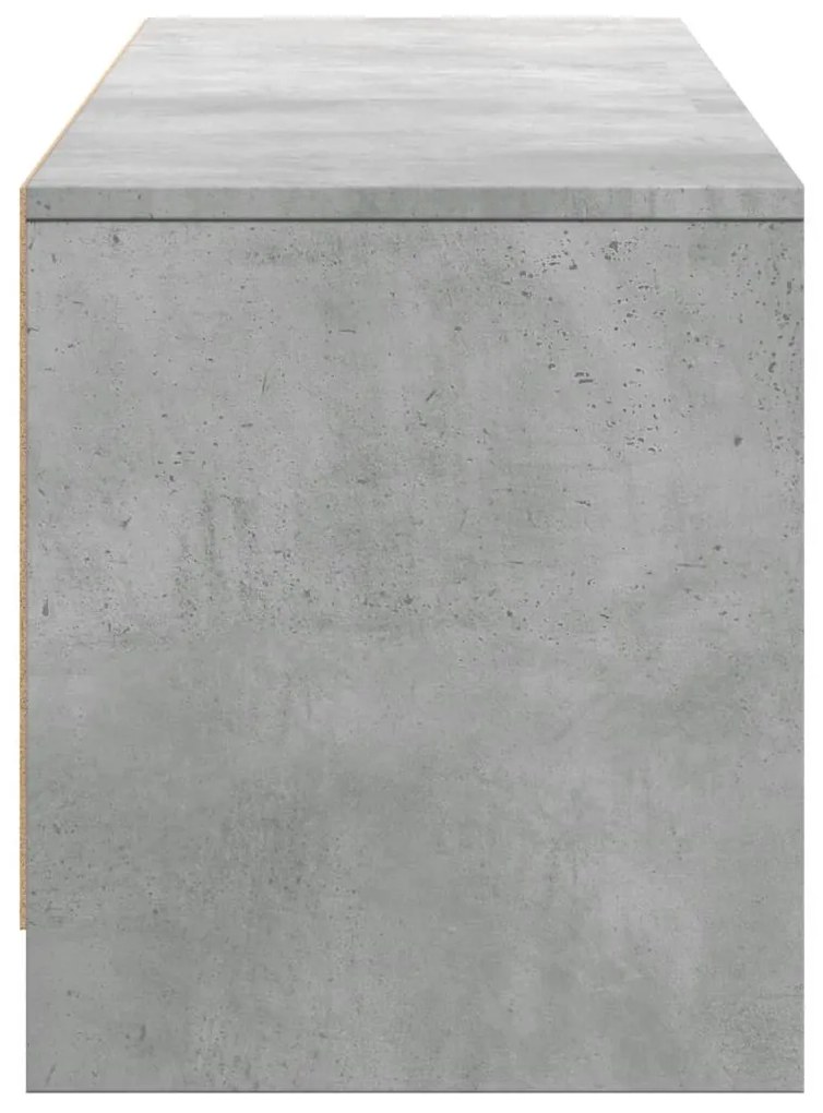 betonszürke szerelt fa TV-szekrény LED-ekkel 165 x 34 x 50 cm