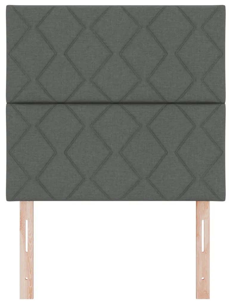 Fejtámla Gyémánt Blokk Design Sötétszürke 90 cm Szövet, Fejtámla Gyémánt Blokk Design Sötétszürke 180 cm Szövet
