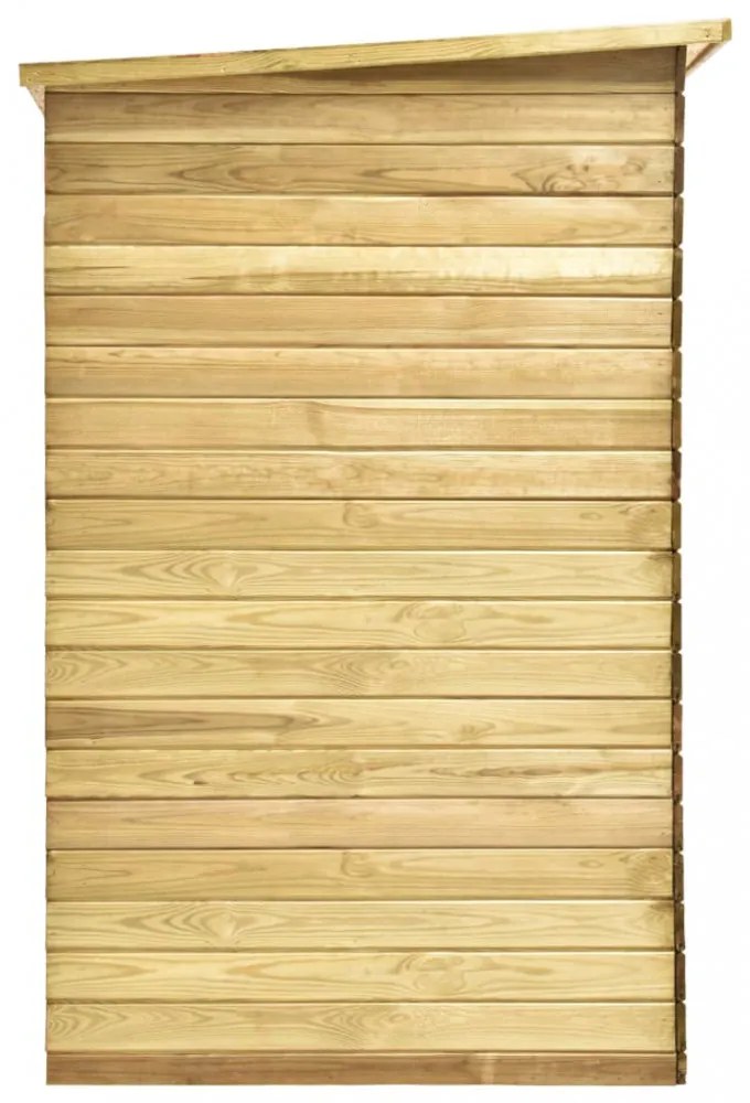 impregnált fenyőfa kerti fészerház 232 x 110 x 170 cm