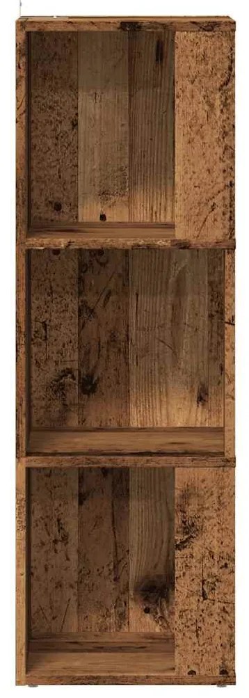 antik fa szerelt fa sarokszekrény 33 x 33 x 100 cm