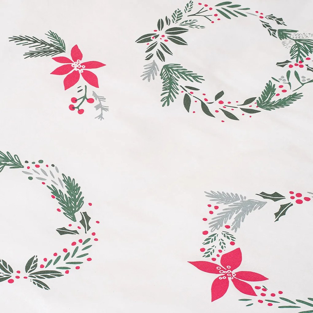 4Home Christmas holly karácsonyi pamut ágyneműhuzat, 140 x 220 cm, 70 x 90 cm, 140 x 220 cm, 70 x 90 cm