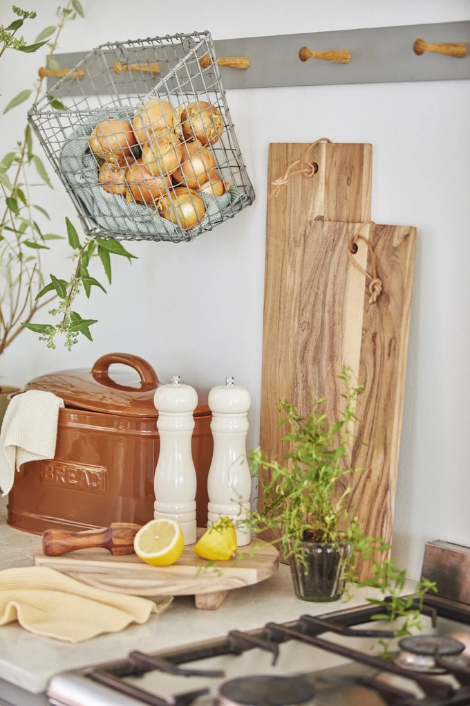 IB Laursen Kerek fa vágódeszka ACACIA WOOD lábakon 30 cm