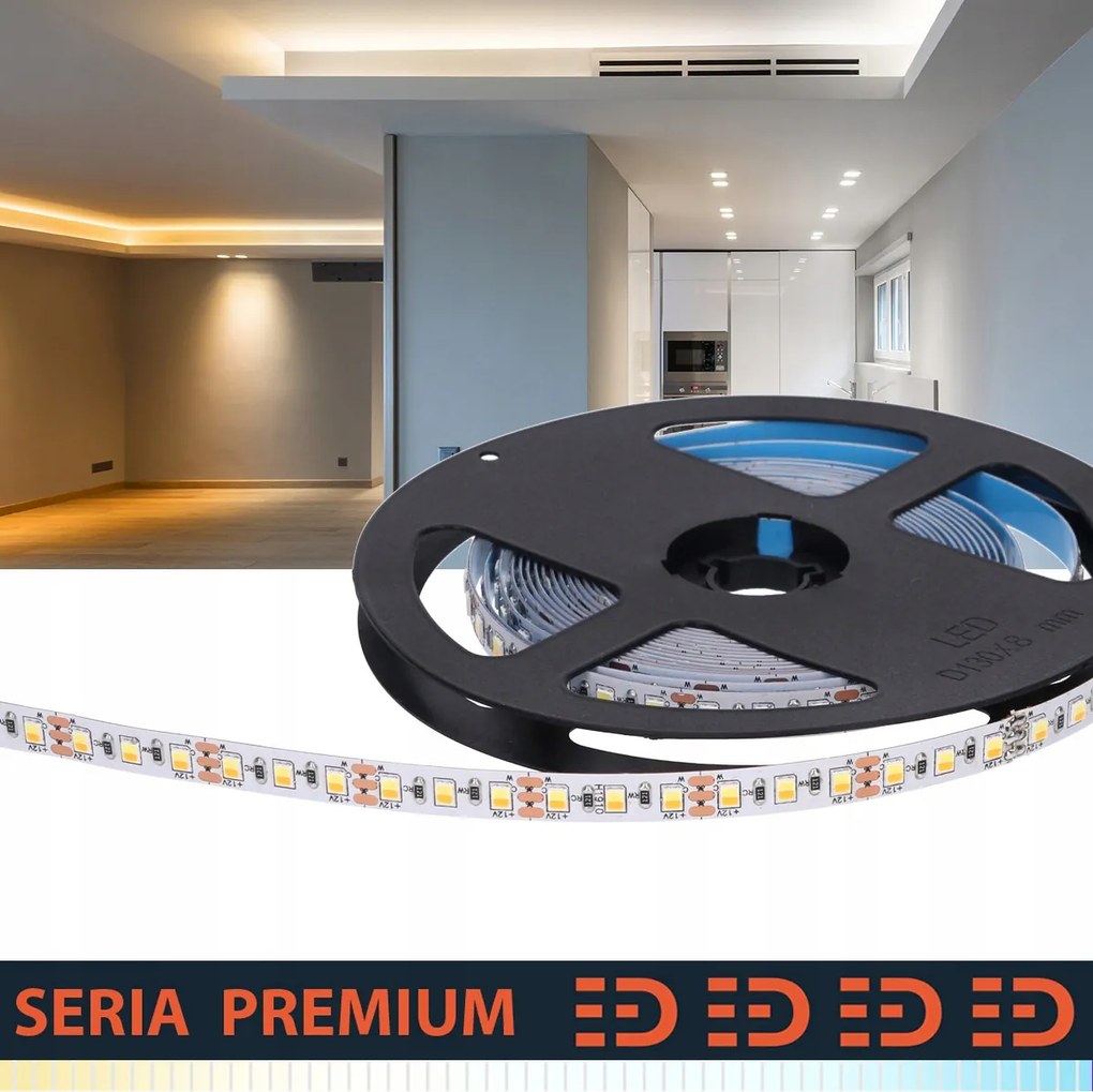 Led szalag|Fehérségállítás|12V|120 LED/m|1mb| 3 év garancia
