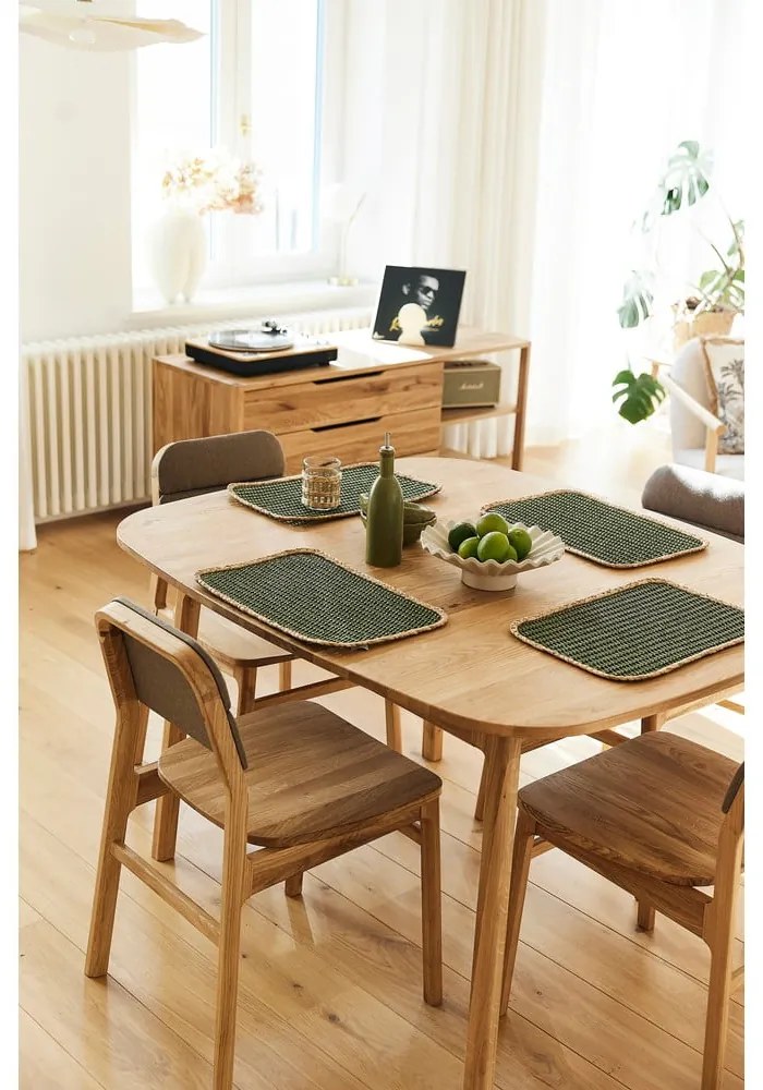 Natúr színű tölgyfa étkezőasztal 90x180 cm Twig – The Beds