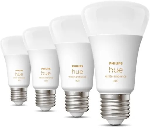 KÉSZLET 4xLED Dimmelhető izzó Philips Hue WHITE AMBIANCE E27/6W/230V 2200-6500K