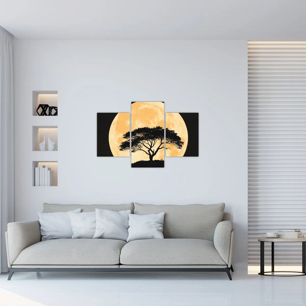 Kép – Fa arany teliholdban II. (90x60 cm)