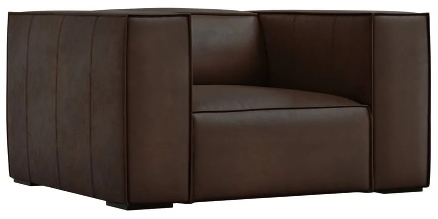 Sötétbarna bőr fotel Madame – Windsor & Co Sofas