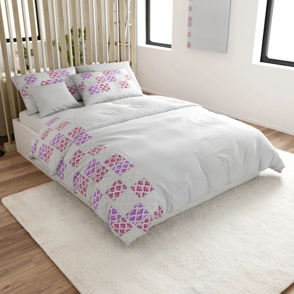 Mikroszatén ágyneműhuzat VELLARI, világosszürke Ágyneműhuzat mérete: 70 x 90 cm | 140 x 200 cm