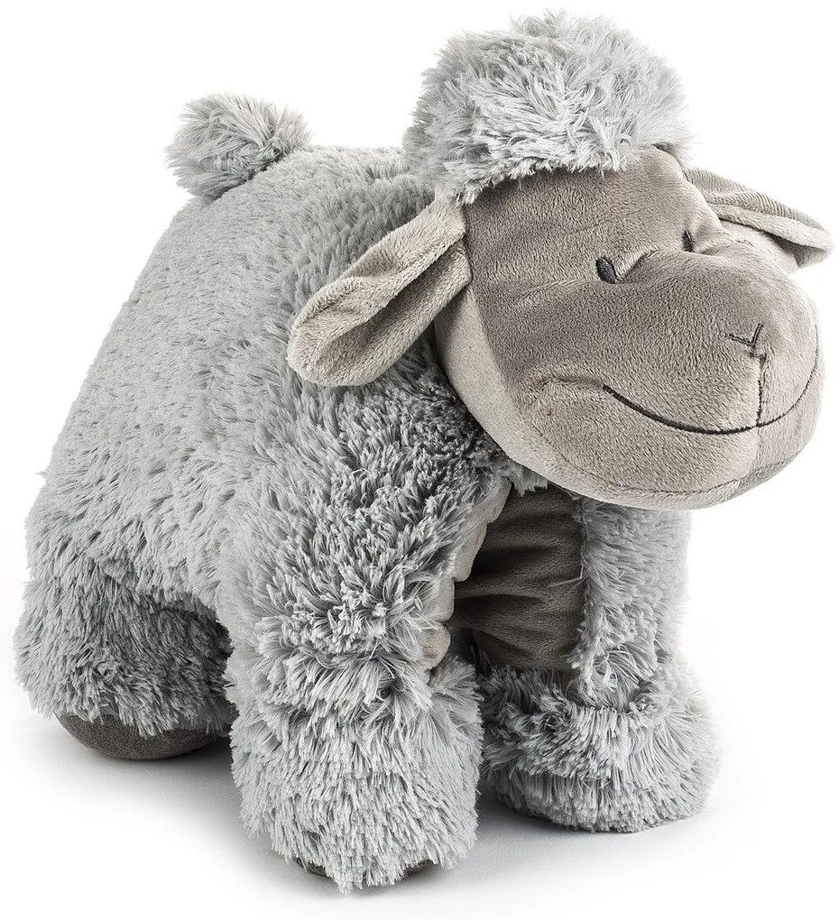 Bárányos párna, tépőzáras, szürke, 50 x 26 cm