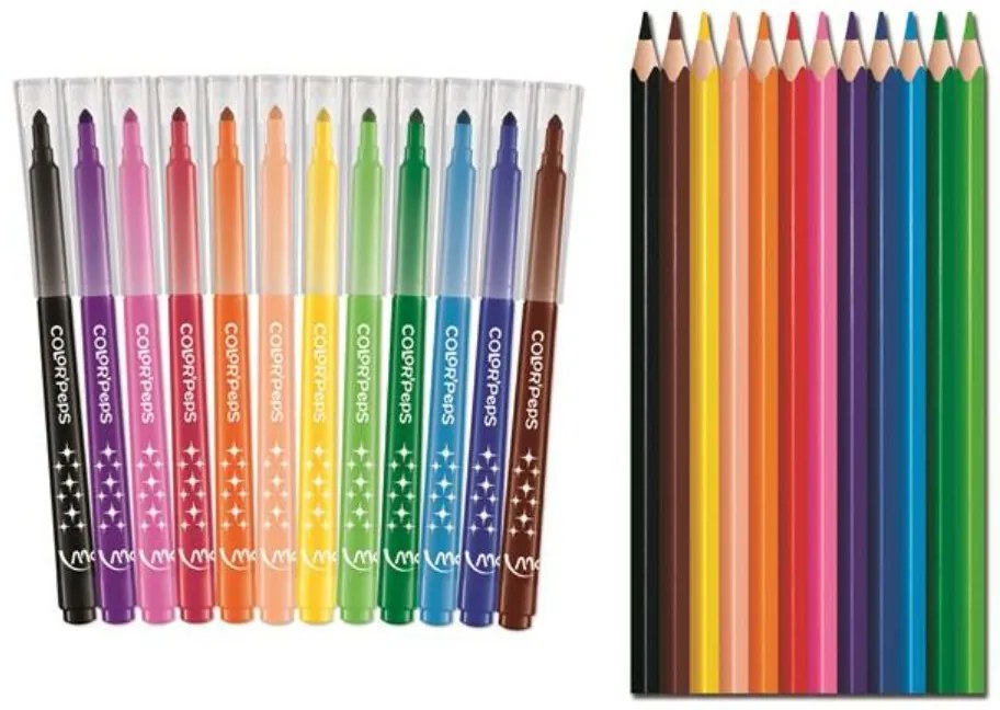 Tolltartó, textil, színezhető, tépőzáras, MAPED Color'Peps, színezőtermékekkel (IMA984729)