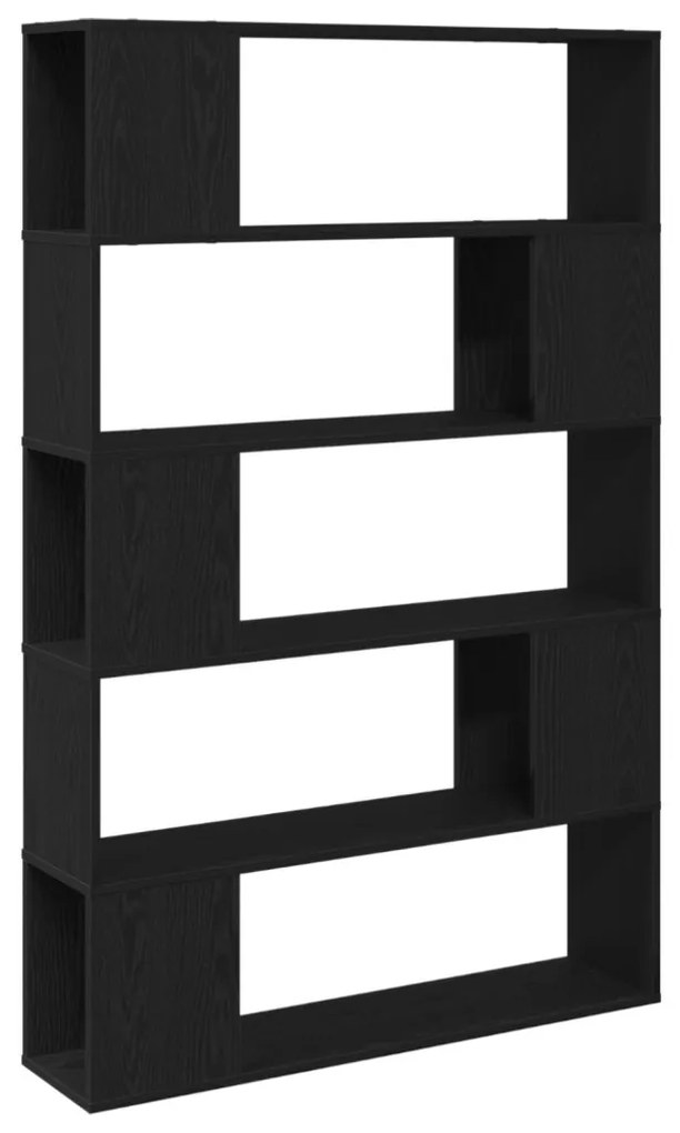 Könyvespolc, Fekete Tölgy, 100x24x155 cm, Műanyagból