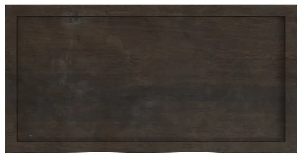 sötétbarna kezelt tömör tölgyfa asztallap 100x50x(2-6) cm