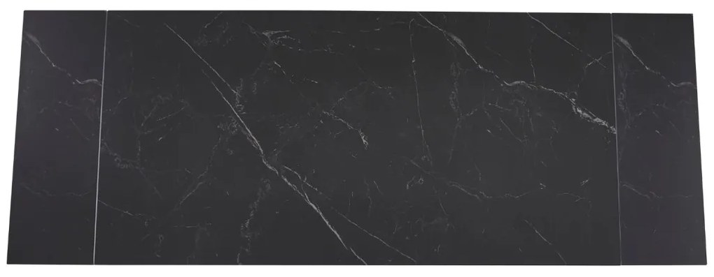 Fekete Márvány/Dió Színű Bővíthető Étkezőasztal. REX 2 180-240 cm