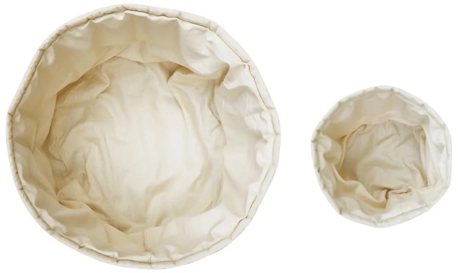 Krémszínű textil gyerek tárolódoboz szett 2 db-os ø 30x20 cm Bambie Natural – Lorena Canals