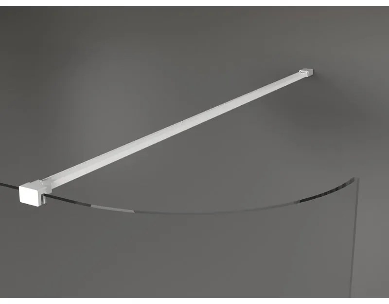 Mexen Kioto, lekerekített zuhanyparaván 120 x 200 cm, 8 mm átlátszó üveg, fehér profil, 800-120-101-20-06
